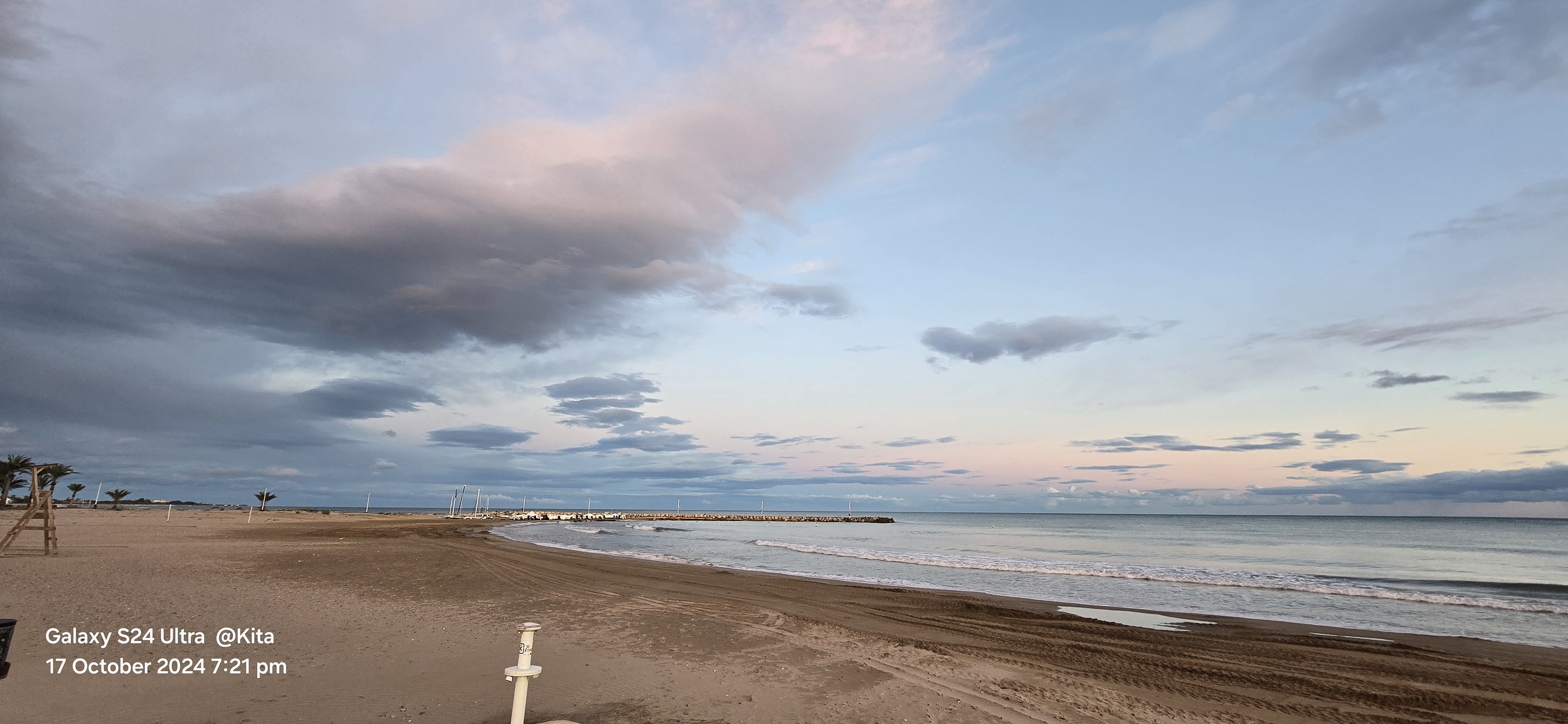 Cloud formations over the Mediterranean shore